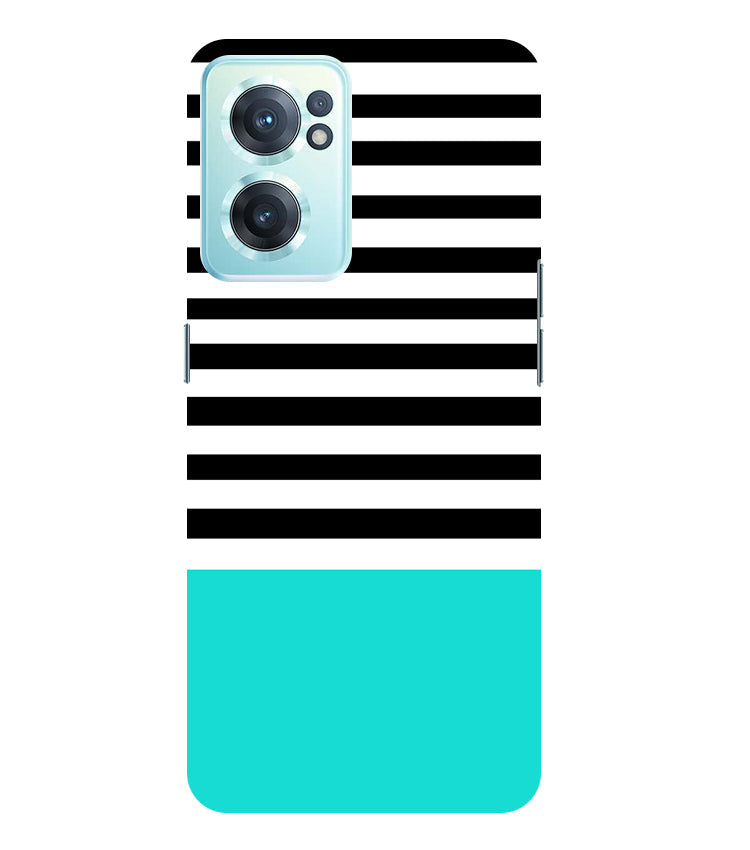Horizontal Multicolor Stripes Back Cover For Oneplus Nord CE 2 5G