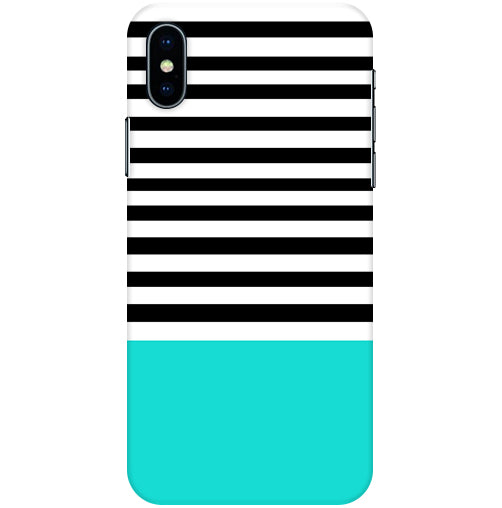 Horizontal Multicolor Stripes Back Cover For Apple Iphone X
