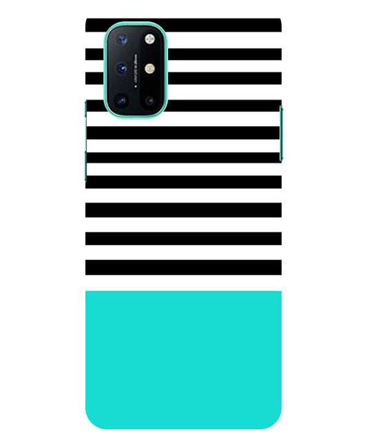 Horizontal  Multicolor Stripes Back Cover For  Oneplus 8T