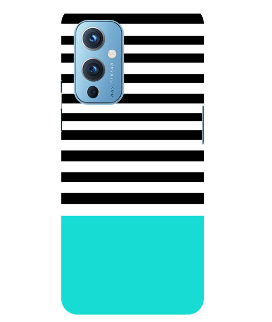 Horizontal Multicolor Stripes Back Cover For Oneplus 9