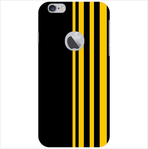 Vertical Stripes Back Cover For Apple Iphone 6/6S Logo Cut