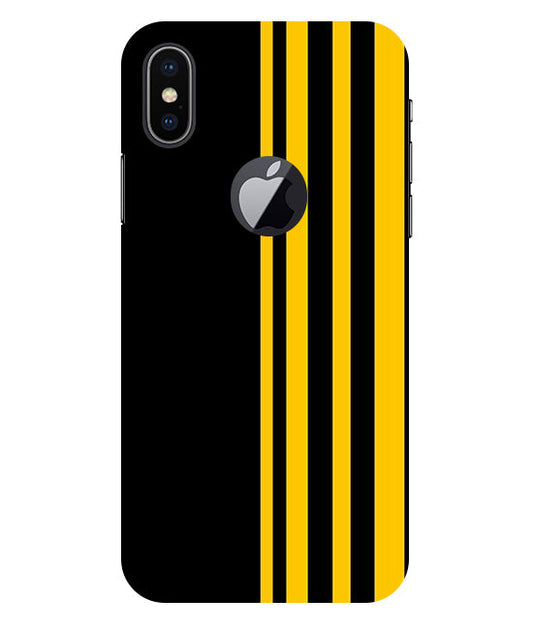 Vertical  Stripes Back Cover For  Apple Iphone X Logocut