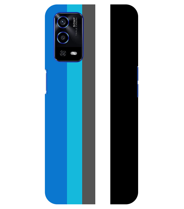 Vertical Multicolor Stripes Back Cover For Oppo A55