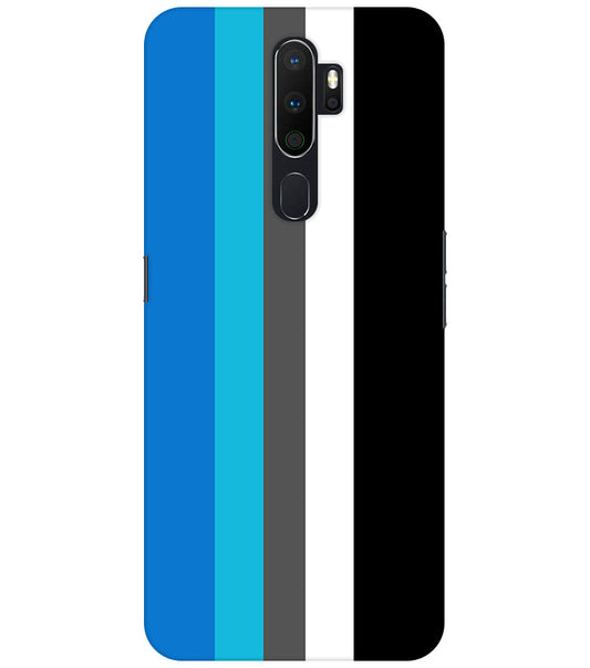Vertical Multicolor  Stripes Back Cover For  Oppo A9 2020