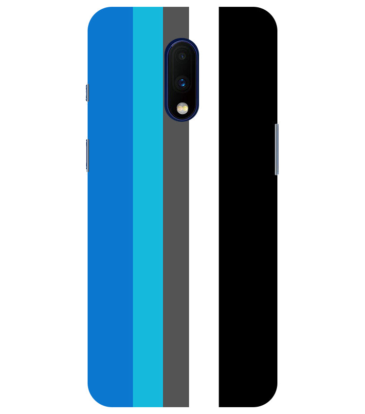 Vertical Multicolor Stripes Back Cover For Oneplus 6T