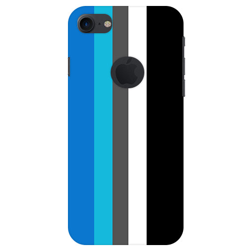 Vertical Multicolor  Stripes Back Cover For  Apple Iphone 8 Logocut