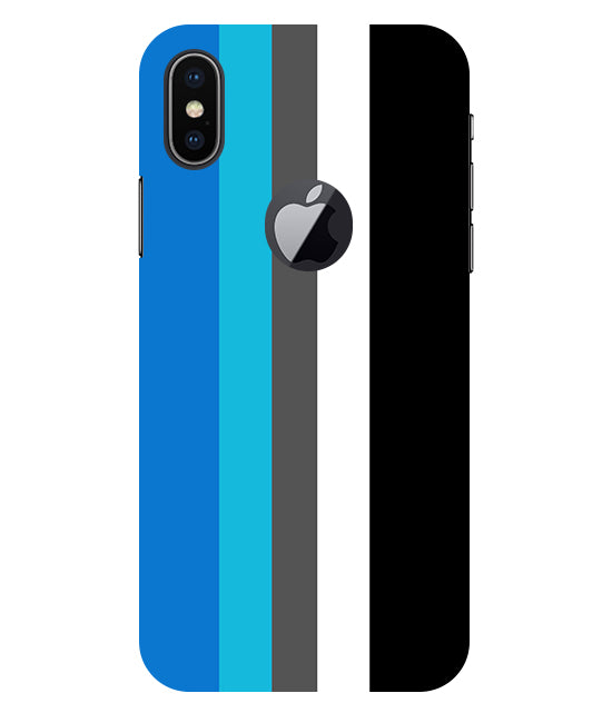 Vertical Multicolor Stripes Back Cover For Apple Iphone X Logocut