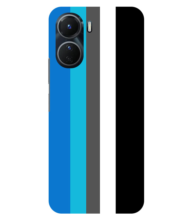 Vertical Multicolor Stripes Back Cover For Vivo T2X 5G/Y56 5G