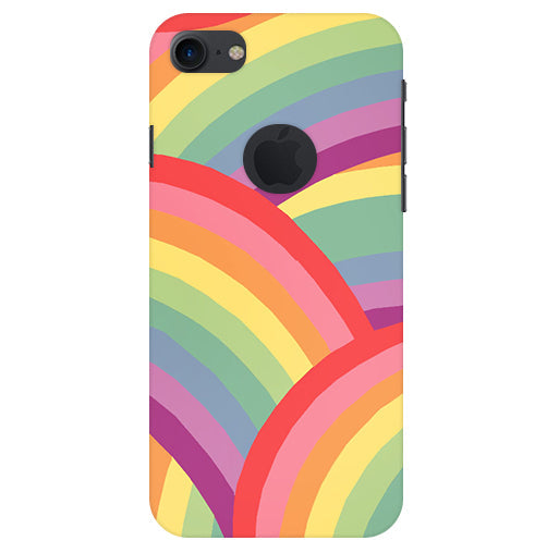 Rainbow Multicolor Back Cover For Apple Iphone 7 Logocut
