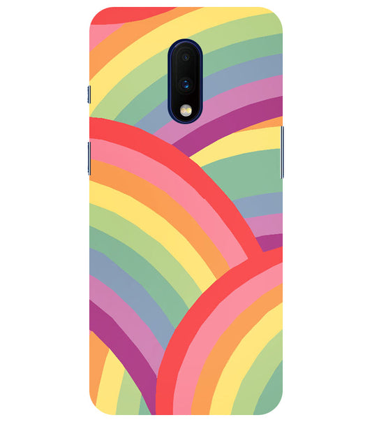Rainbow Multicolor Back Cover For Oneplus 7