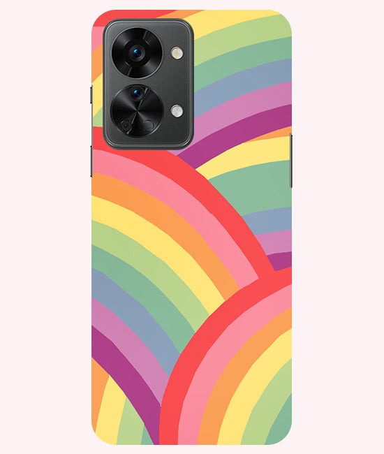 Rainbow Multicolor Back Cover For Oneplus Nord 2T 5G