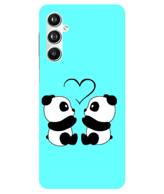 Two Panda With heart Printed Back Cover For Samsug Galaxy F54 5G / M54 5G