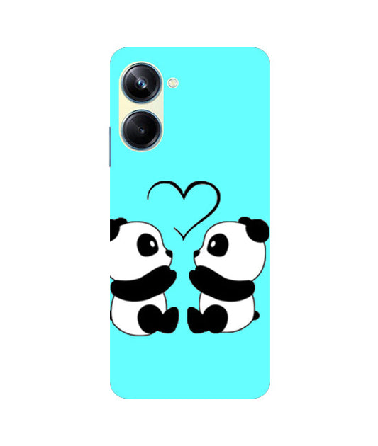 Two Panda With heart Printed Back Cover For Realme 9i 5G