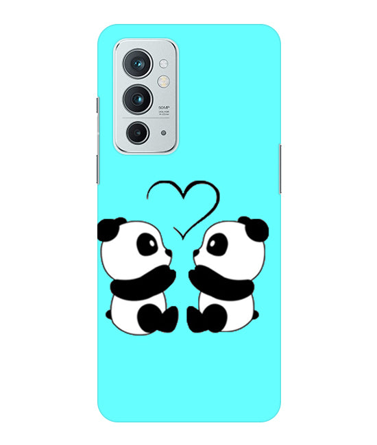 Two Panda With heart Printed Back Cover For Oneplus 9RT