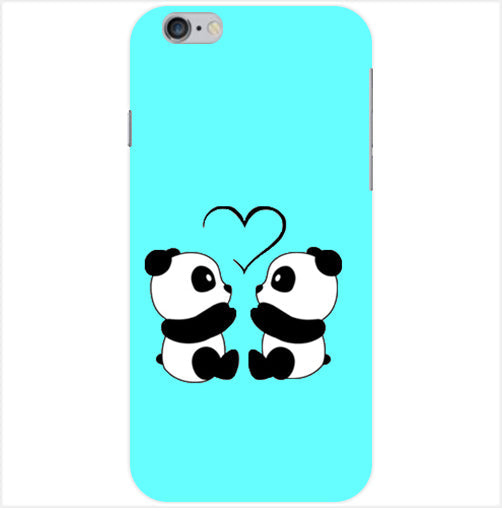Two Panda With heart Printed Back Cover For Apple Iphone 6/6S