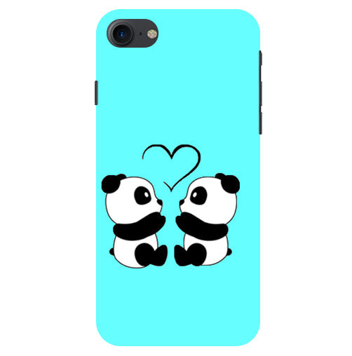 Two Panda With heart Printed Back Cover For Apple Iphone 7
