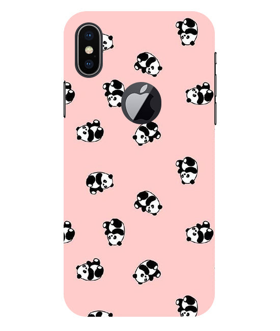 Cuties Panda Printed Back Cover For Apple Iphone X Logocut