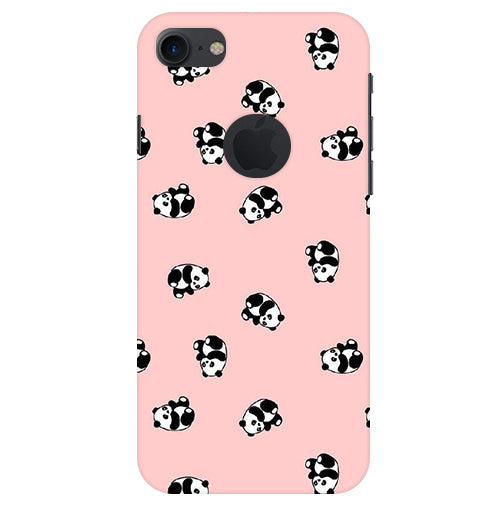 Cuties Panda Printed Back Cover For  Apple Iphone 8 Logocut