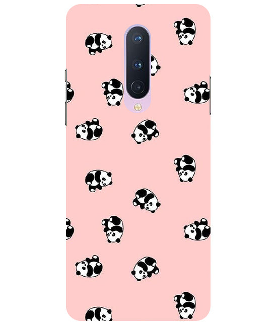 Cuties Panda Printed Back Cover For Oneplus 8