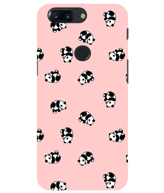 Cuties Panda Printed Back Cover For Oneplus 5T