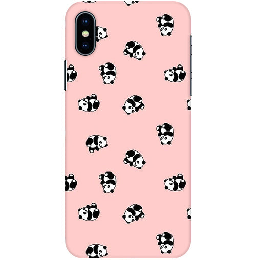 Cuties Panda Printed Back Cover For Apple Iphone X