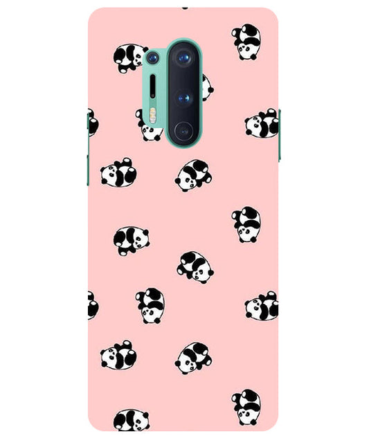 Cuties Panda Printed Back Cover For  Oneplus 8 Pro