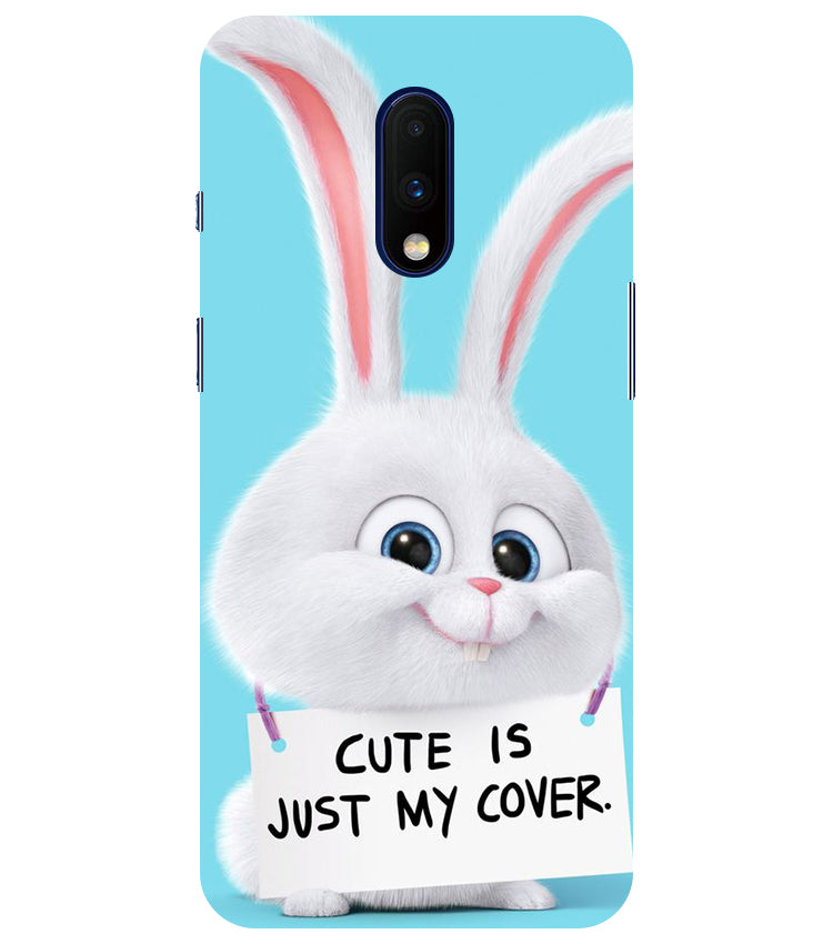 Cute is just my cover Back Cover For Oneplus 7