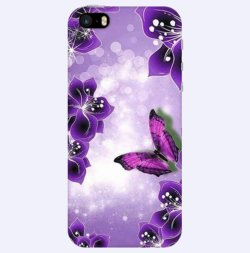 Butterfly Back Cover For Apple Iphone 5/5S