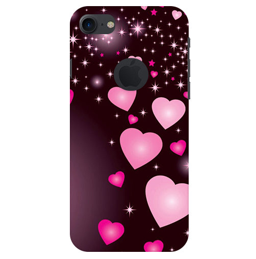 Heart Design Printed Back Cover For Apple Iphone 7 Logocut