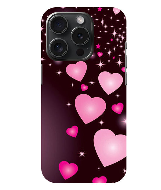 Heart Design Printed Back Cover For Apple Iphone 15 Pro
