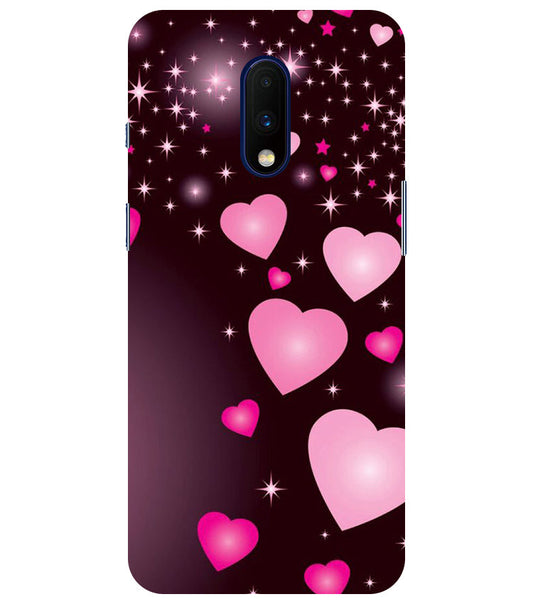 Heart Design Printed Back Cover For Oneplus 7