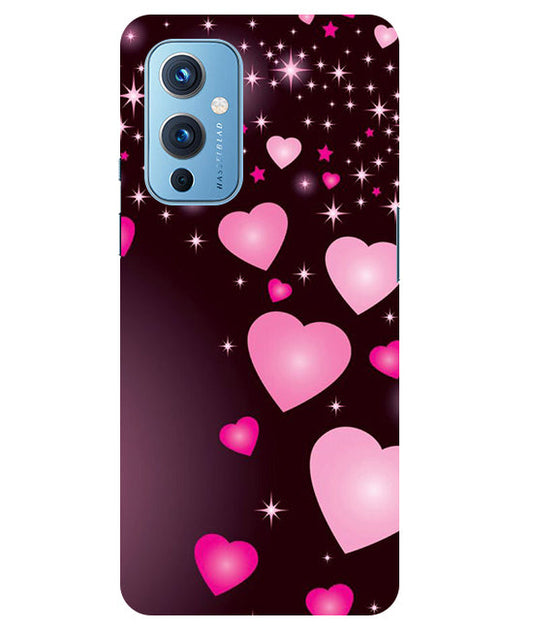 Heart Design Printed Back Cover For Oneplus 9