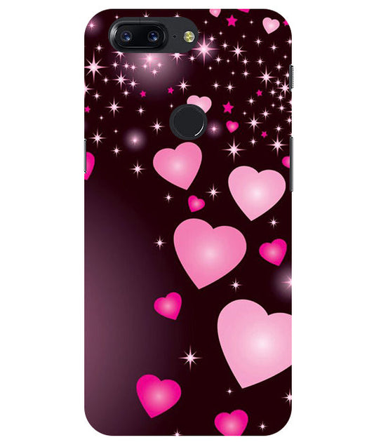 Heart Design Printed Back Cover For Oneplus 5T