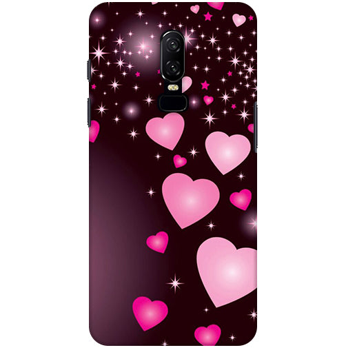 Heart Design Printed Back Cover For Oneplus 6