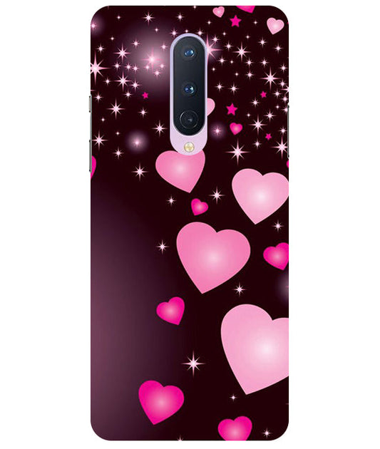 Heart Design Printed Back Cover For Oneplus 8
