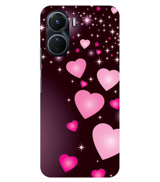 Heart Design Printed Back Cover For Vivo Y16 5G