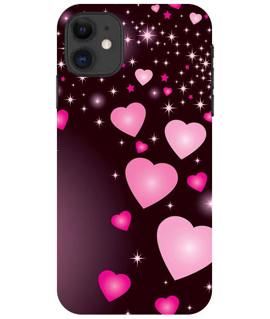 Heart Design Printed Back Cover For Apple Iphone 11
