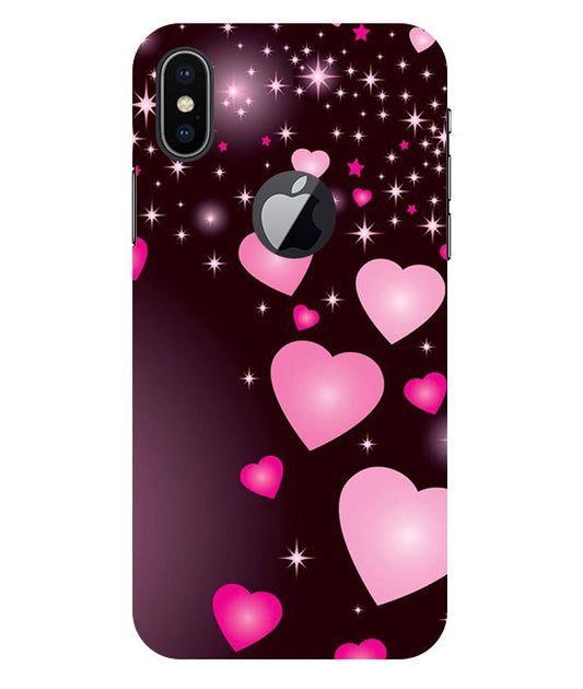 Heart Design Printed Back Cover For Apple Iphone X Logocut