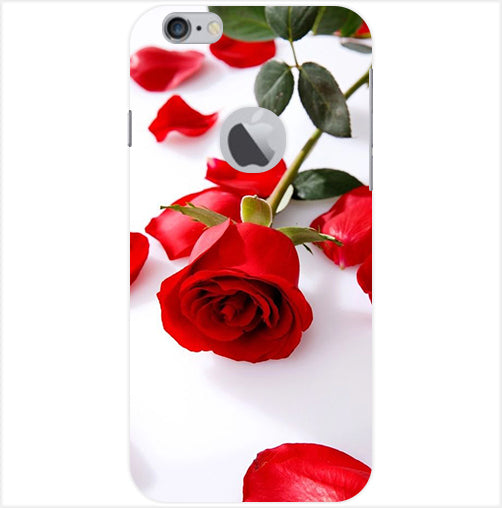 Rose Design Back Cover For Apple Iphone 6/6S Logo Cut