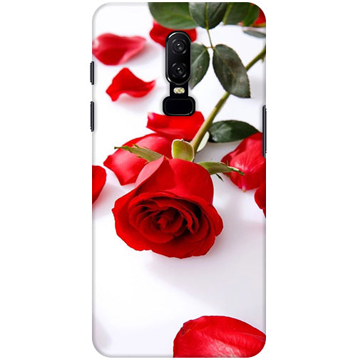 Rose Design Back Cover For Oneplus 6