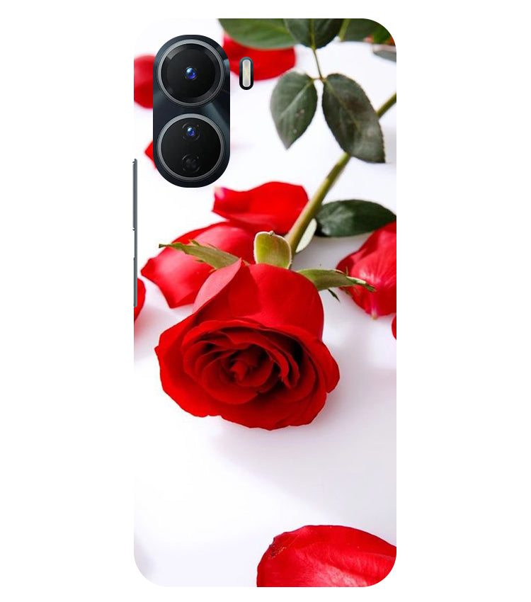 Rose Design Back Cover For Vivo Y16 5G
