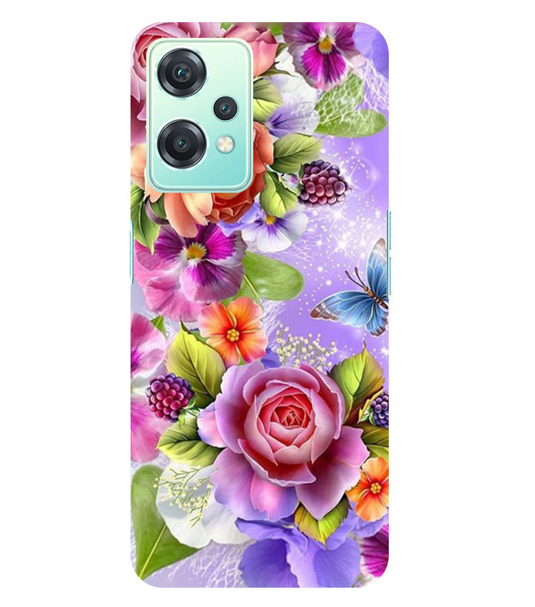 Flower Pattern Design Back Cover For Oneplus Nord CE 2 Lite 5G