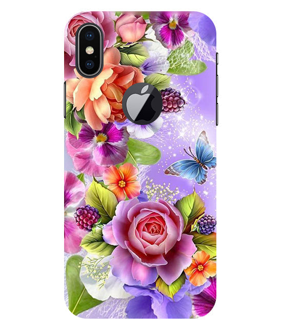 Flower Pattern Design Back Cover For Apple Iphone X Logocut