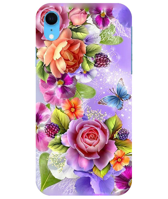Flower Pattern Design Back Cover For Apple Iphone Xr