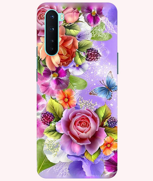 Flower Pattern Design Back Cover For  Oneplus Nord  5G