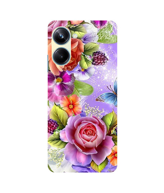 Flower Pattern Design Back Cover For  Realme 9i 5G