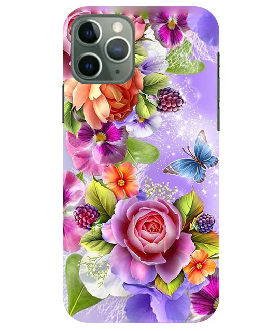 Flower Pattern Design Back Cover For Apple Iphone 11 Pro