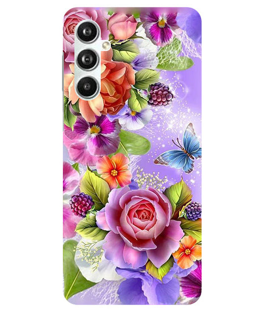 Flower Pattern Design Back Cover For  Samsug Galaxy F54 5G / M54 5G