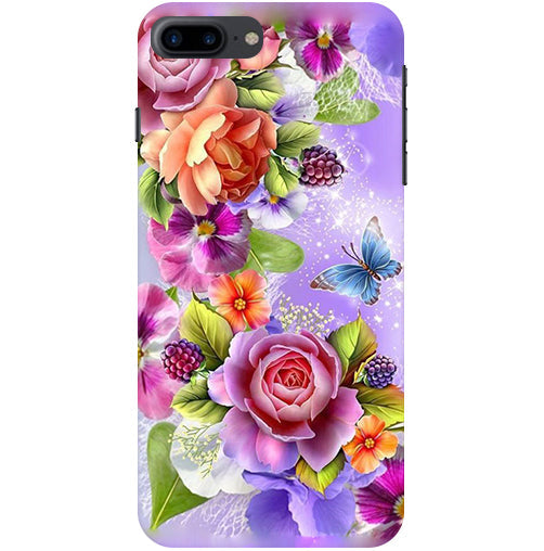Flower Pattern Design Back Cover For Apple Iphone 8 Plus