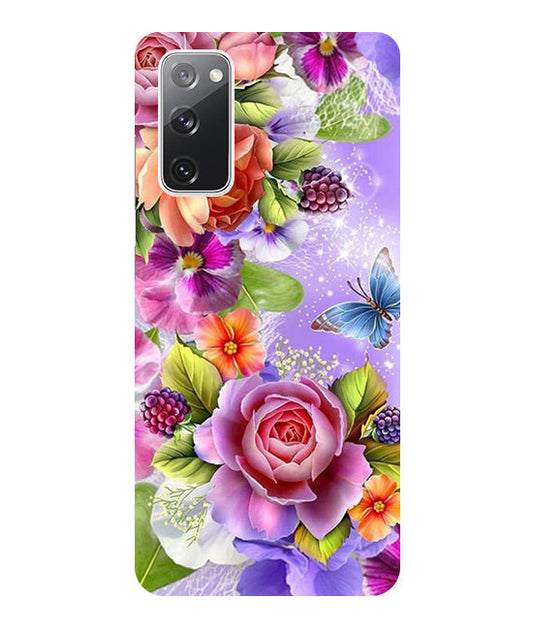 Flower Pattern Design Back Cover For  Samsug Galaxy S20 FE 5G